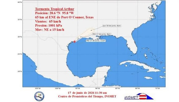Se forma la tormenta tropical Arthur, primera de la temporada ciclónica