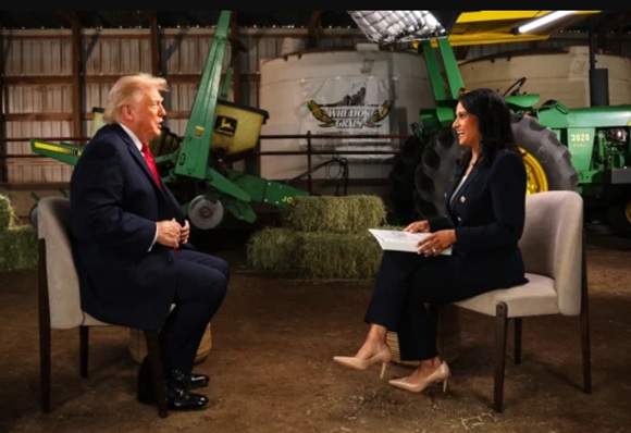 Trump abandona la entrevista “Meet the Press” e insulta a la periodista: “Eres una corrupta”