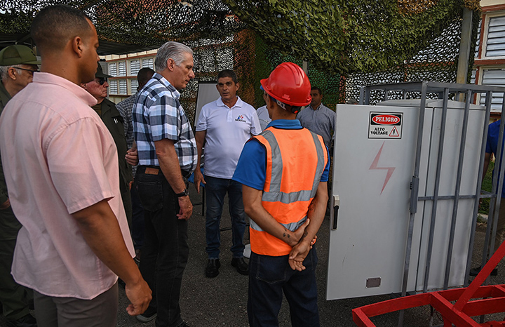 Constató Díaz-Canel soluciones nacionales energéticas y constructivas