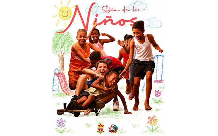 Felicita Díaz-Canel a niños cubanos