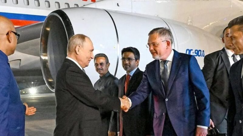 Putin llega a la India para participar en la cumbre del BRICS