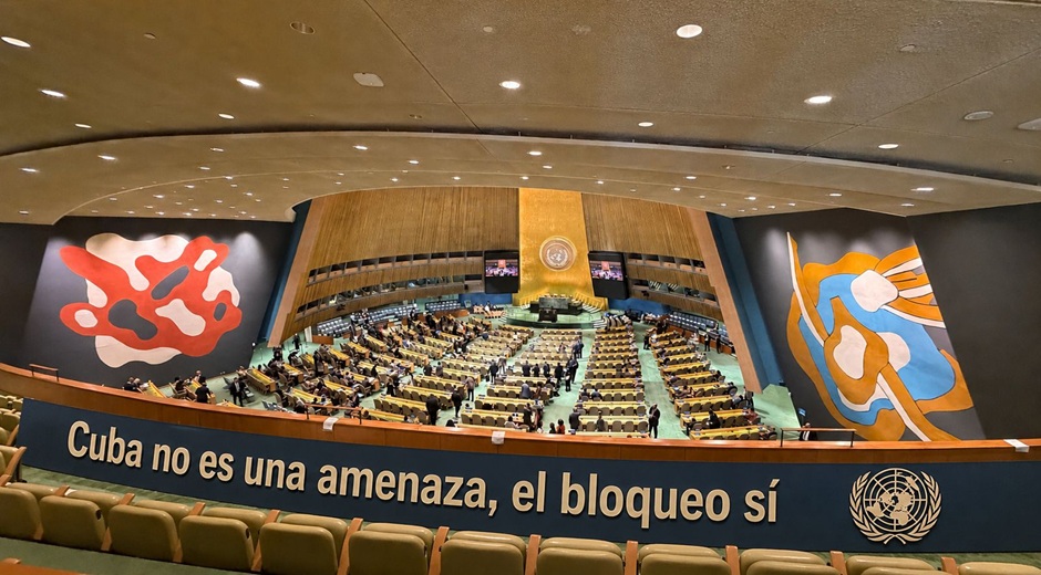 Asamblea General de la ONU debate por 34 ocasión proyecto de resolución sobre el fin del bloqueo de EE.UU. a Cuba